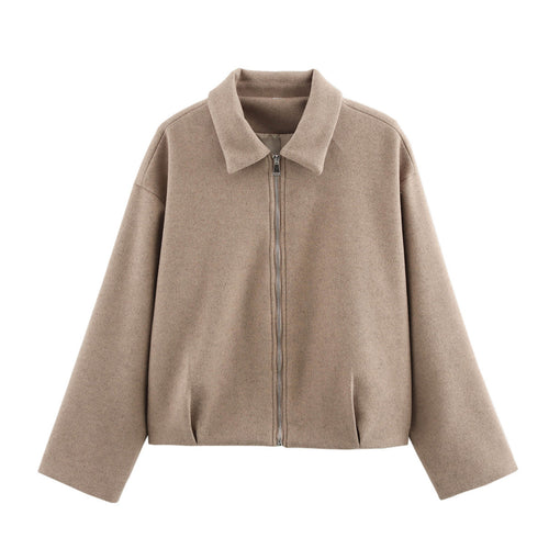 Women's sports jacket with high collar and zipper Amarae