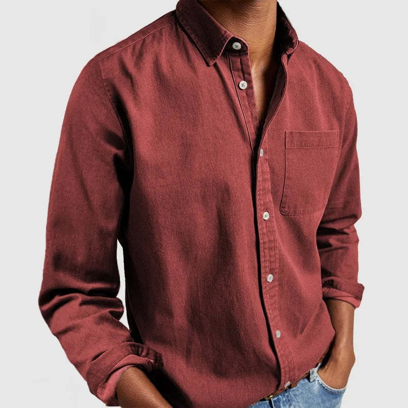 Casual shirt for men in lightweight cotton fabric Amarae