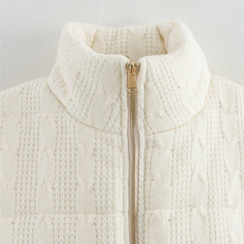 Ladies quilted vest with high-quality knit pattern and practical pockets Amarae