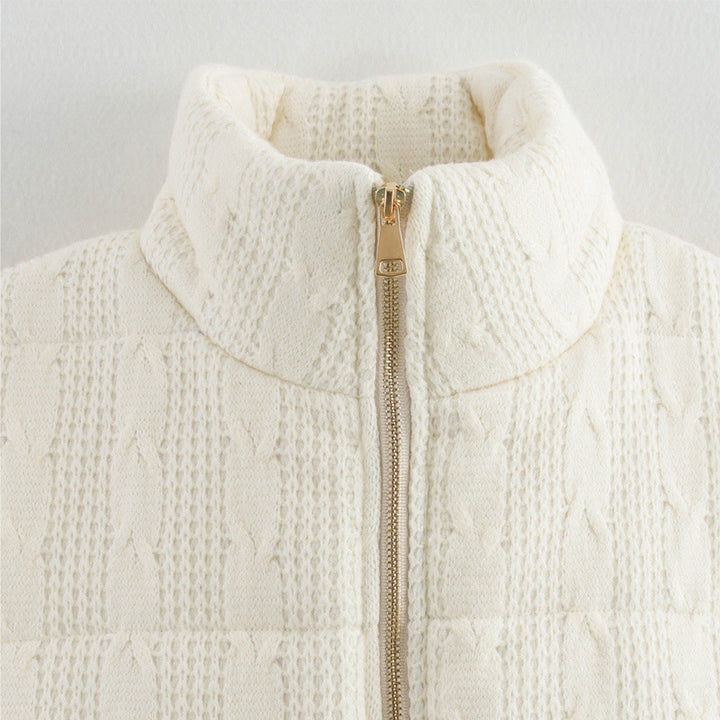 Ladies quilted vest with high-quality knit pattern and practical pockets Amarae