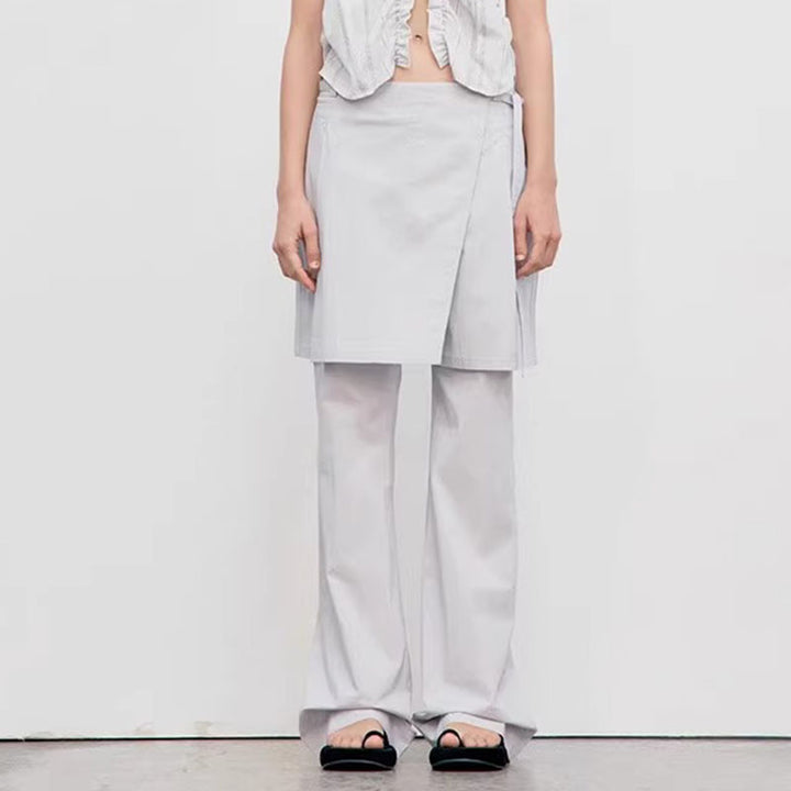 Pantalon élégant et large pour femmes avec jupe overskirt Chic & Stil