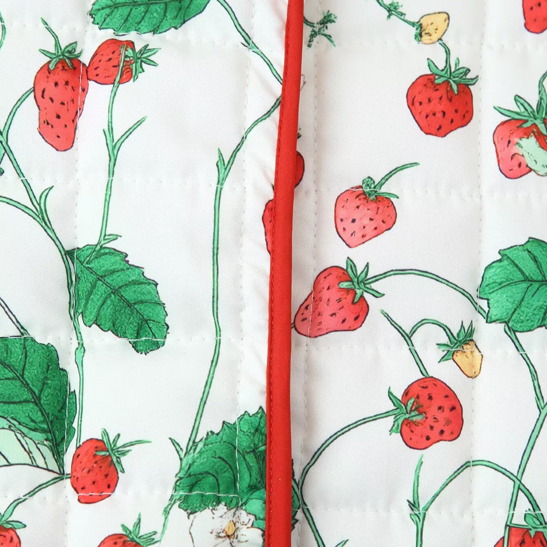 Ladies padded jacket with strawberry pattern Lune London