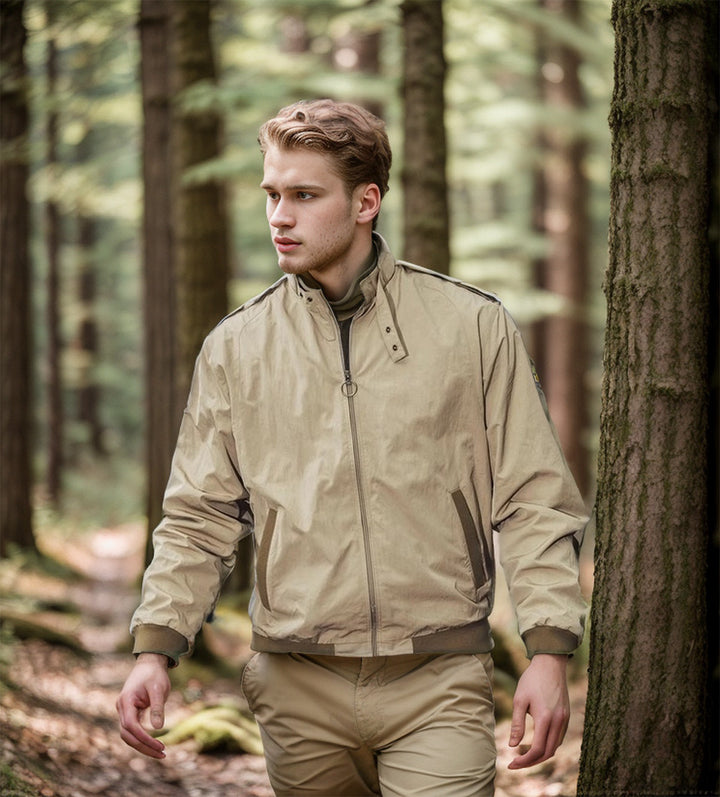 Casual windbreaker jacket for men with high collar Amarae