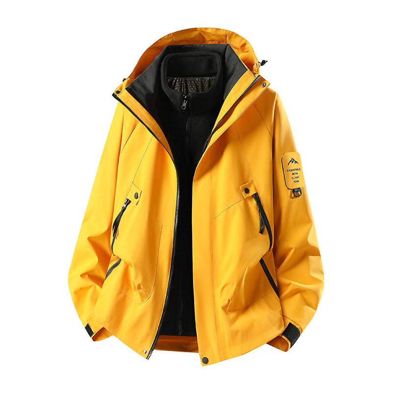 Men's Two-in-One Weather Protection Jacket with Removable Padded Vest and Adjustable Hood Amarae