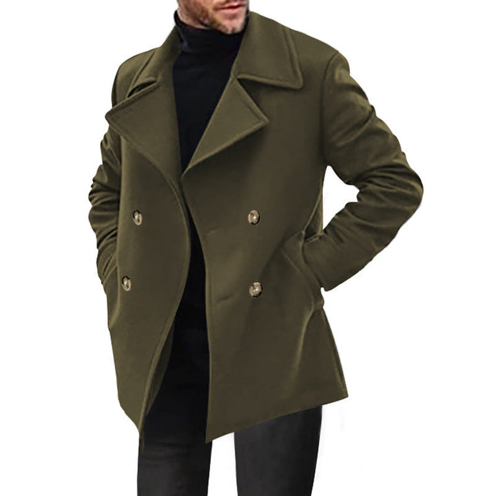 Lune London | Men's Classic Peacoat with Fashionable Lapels and Elegant Button Details