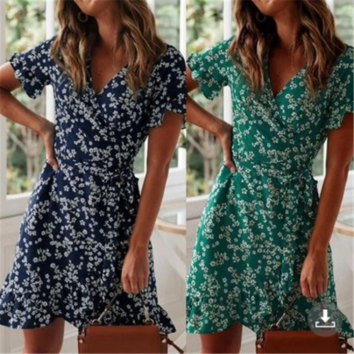 Lune London floral wrap dress for women