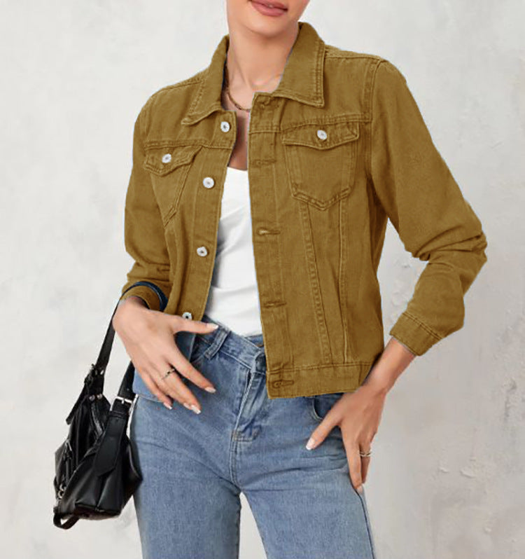 Veste en jean pour femmes au design classique et moderne avec silhouette cintrée Chic & Stil