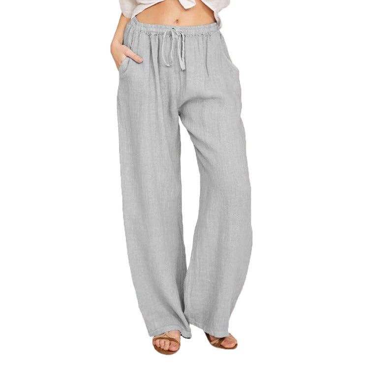 Wide linen trousers for ladies Lune London