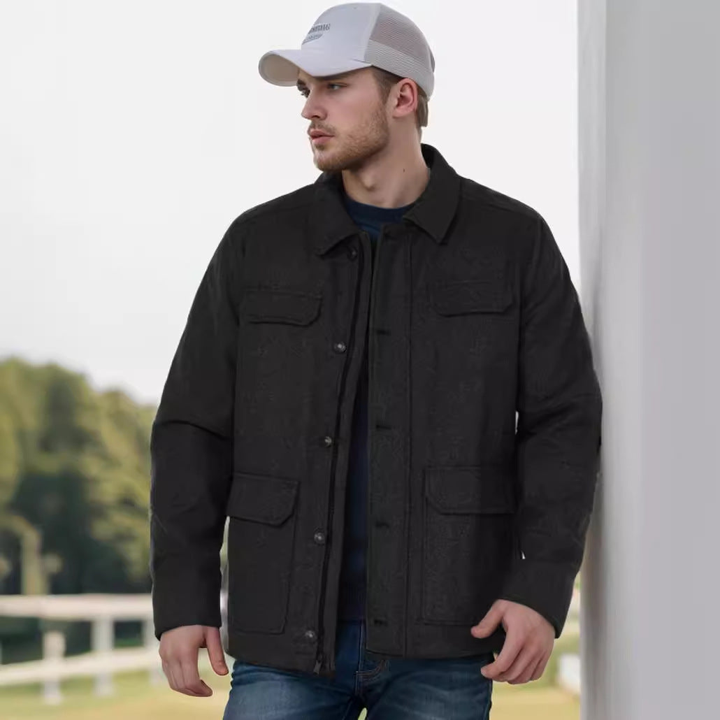 Multifunctional utility jacket for men with large pockets Lune London