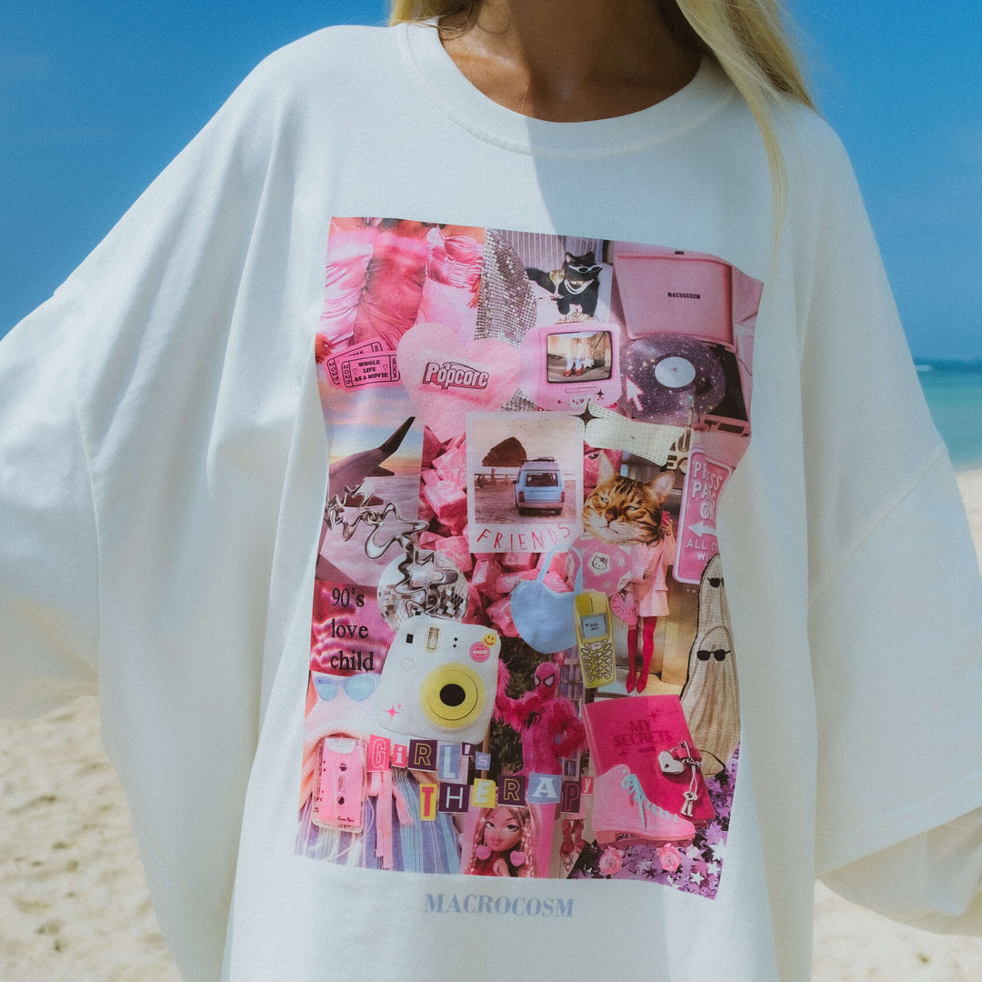 Oversized T-shirt for women with creative printed pattern Lune London