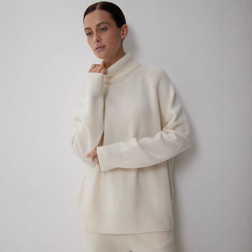 Women Oversized Turtleneck Sweater Amarae