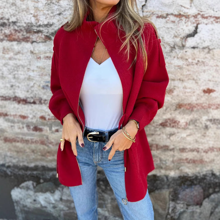 Fashionable and comfortable women's transition jacket with high collar Lune London