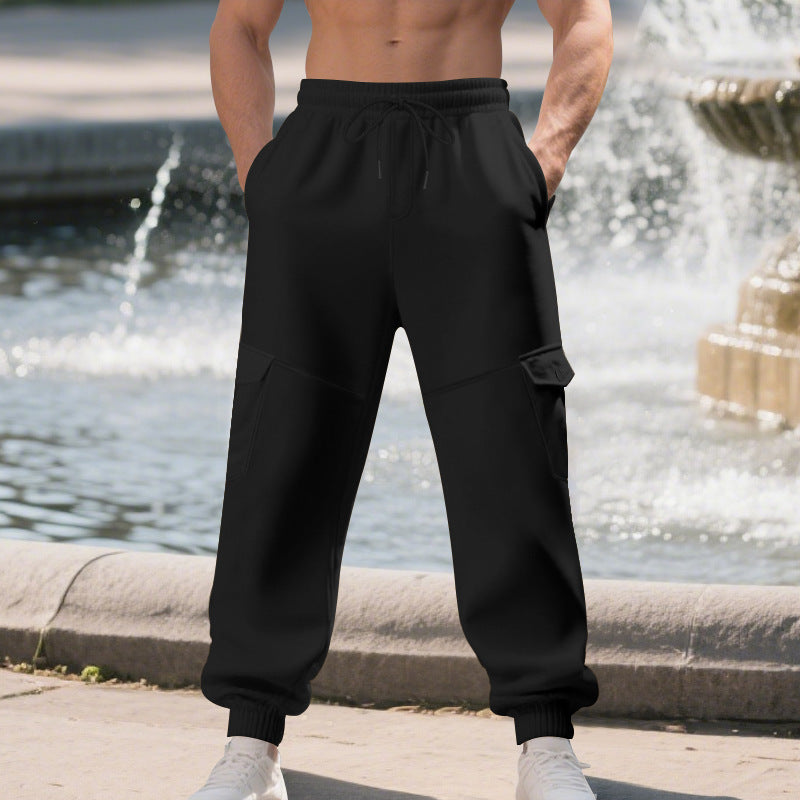 Casual cargo jogger pants for men with practical side pockets Lune London