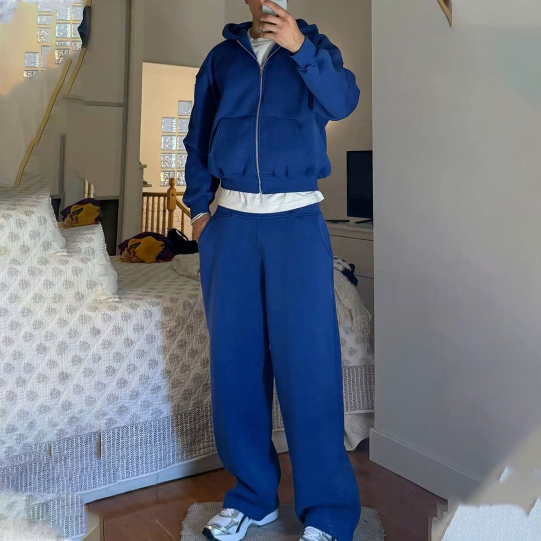 Men's Oversize Zip Hoodie and Relaxed Sweatpants Set Amarae
