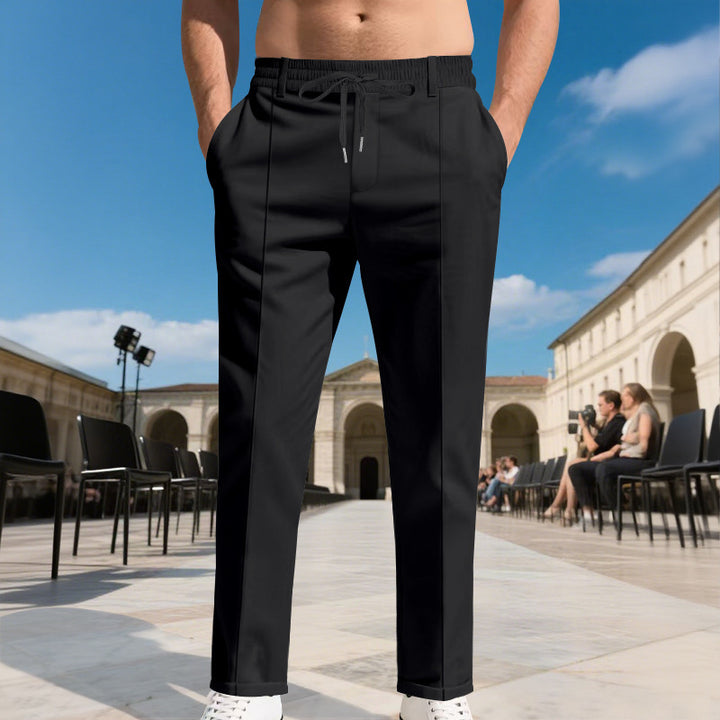 Men's elegant casual pants with elastic waistband and modern pockets Lune London