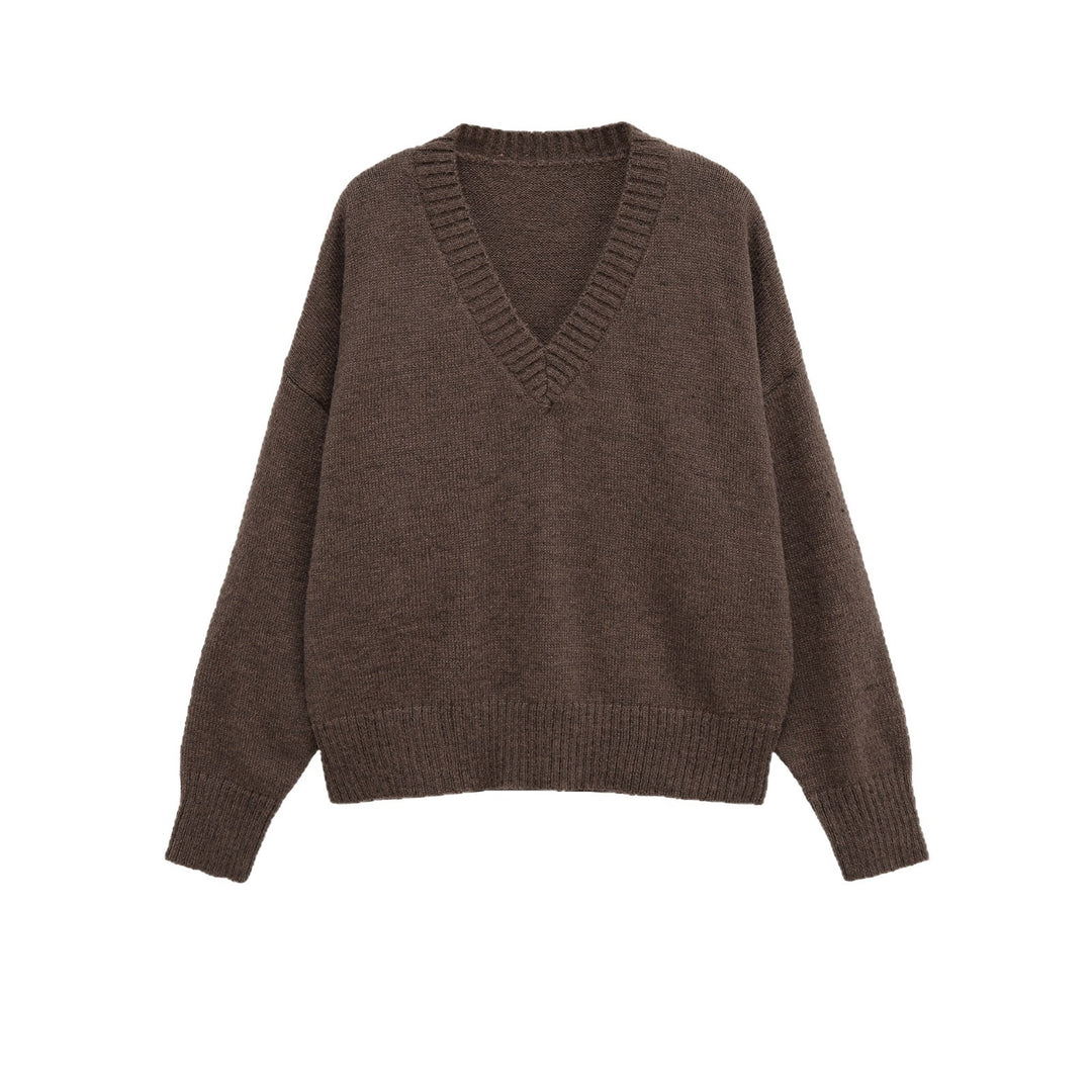 Knit V-neck sweater for women with a relaxed fit Lune London