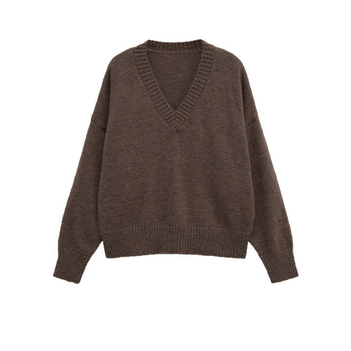 Knit V-neck sweater for women with a relaxed fit Lune London
