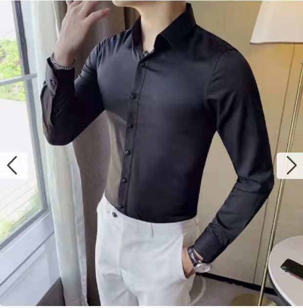 Men's long sleeve shirt with a stretchy fit and breathable fabric Lune London
