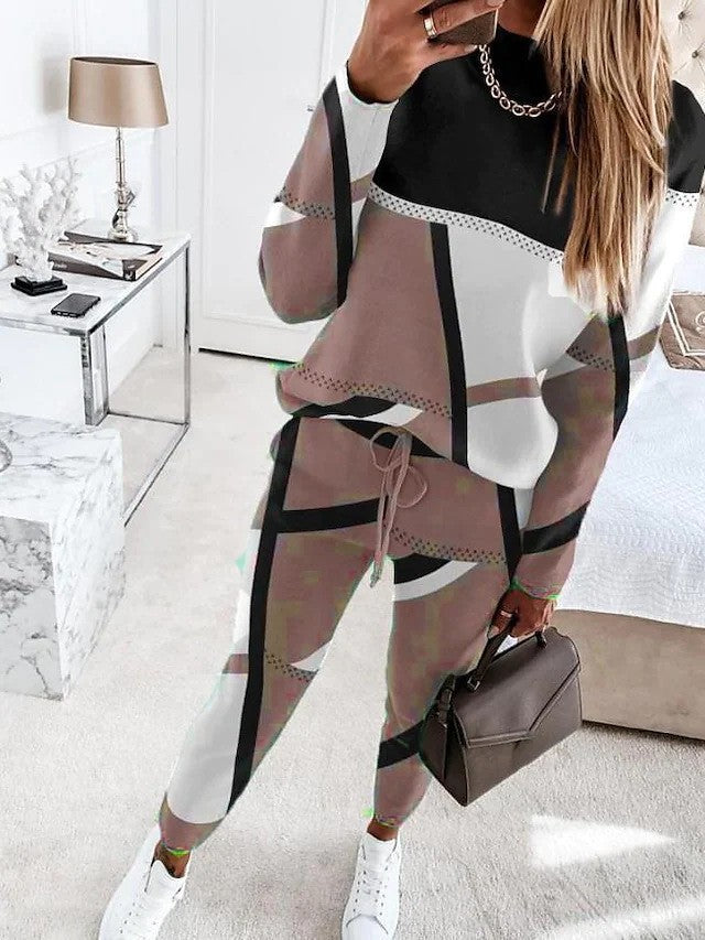 Lune London modern geometric design loungewear set for women