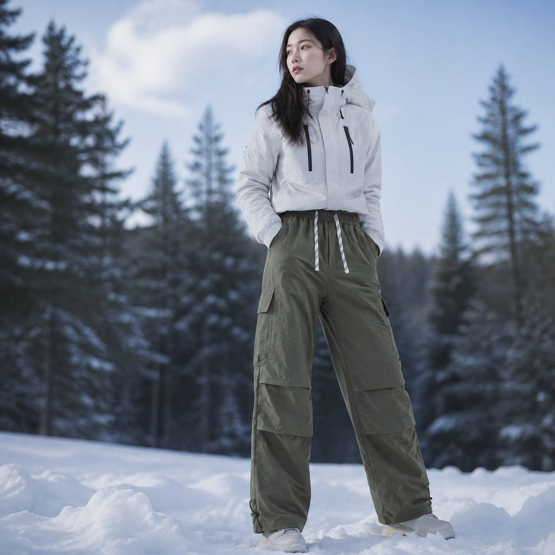 Men's Lightweight Technical Cargo Trekking Pants with Drawstring Waistband, Reinforced Hem Edges, and Adjustable Leg Opening Amarae