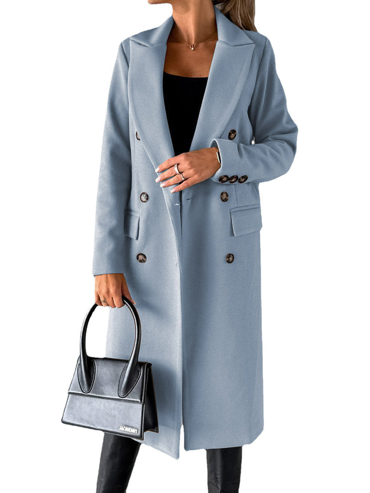 Ladies Elegant and Timeless Trench Coat with Double Buttons and Practical Pockets Lune London