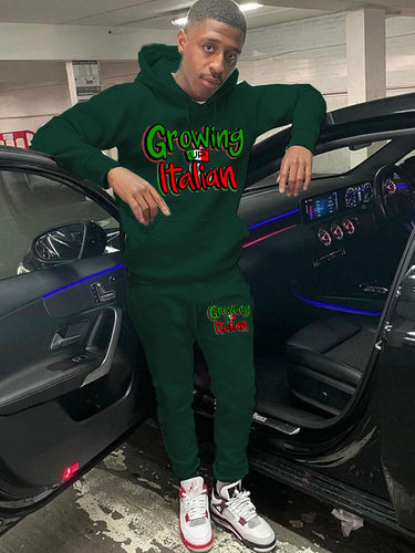 Men's sweatshirt and joggers set with catchy inscription Amarae