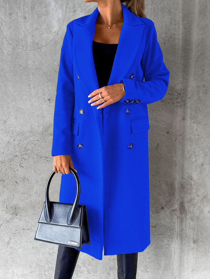 Ladies elegant and timeless double-breasted coat Lune London