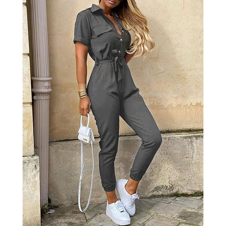 Women's elegant jumpsuit with tailored fit and practical pockets Lune London