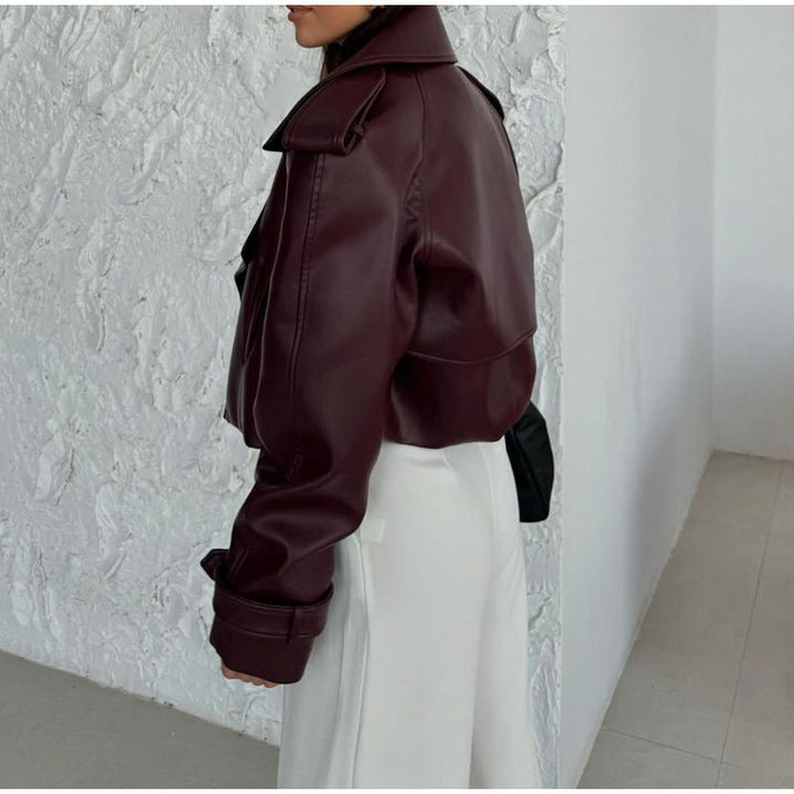 Women's oversized biker jacket with voluminous sleeves Lune London
