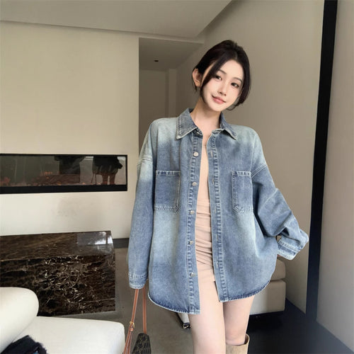 Chemise en denim oversize pour femmes Chic & Stil