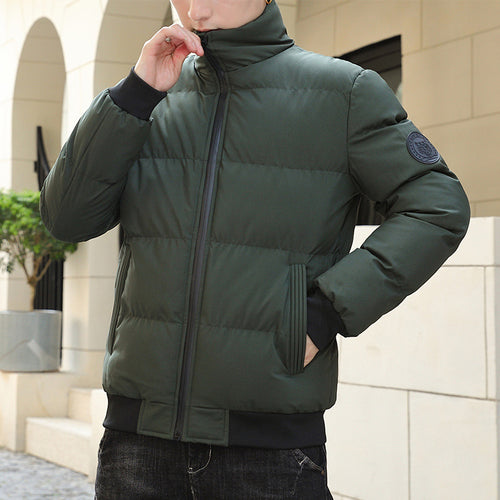 Quilted high collar jacket for men with thermal lining Amarae