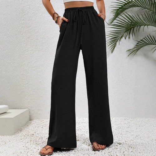 Casual palazzo pants for women with elastic waistband and practical pockets Amarae