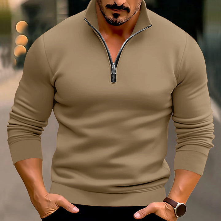 Men's sweatshirt with half zipper Lune London
