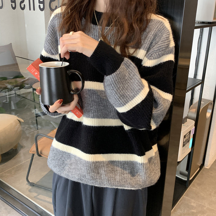 Pull en tricot oversize pour femmes Chic & Stil