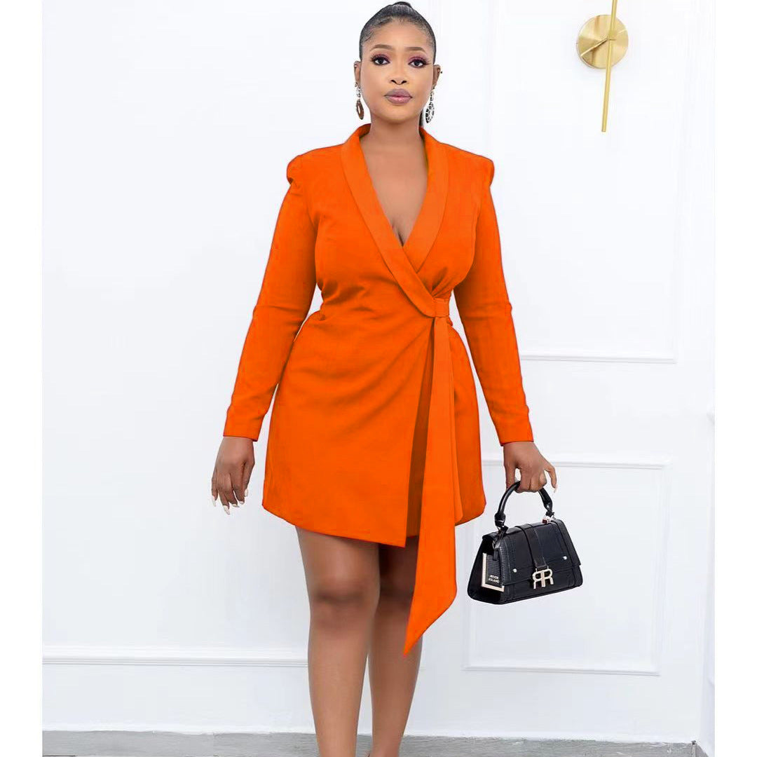Wrapped jacket for women with elegant details and a narrow belt Lune London