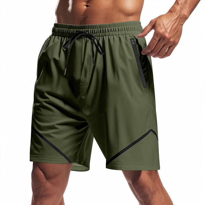 Shorts d'entraînement sportifs pour hommes avec des poches zippées pratiques et un matériau respirant Lune London