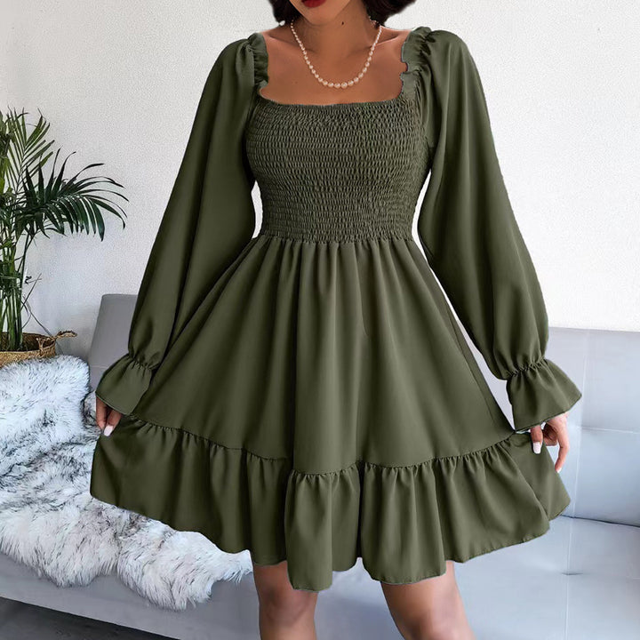 Light short dress for women with ruffles and puff sleeves Lune London