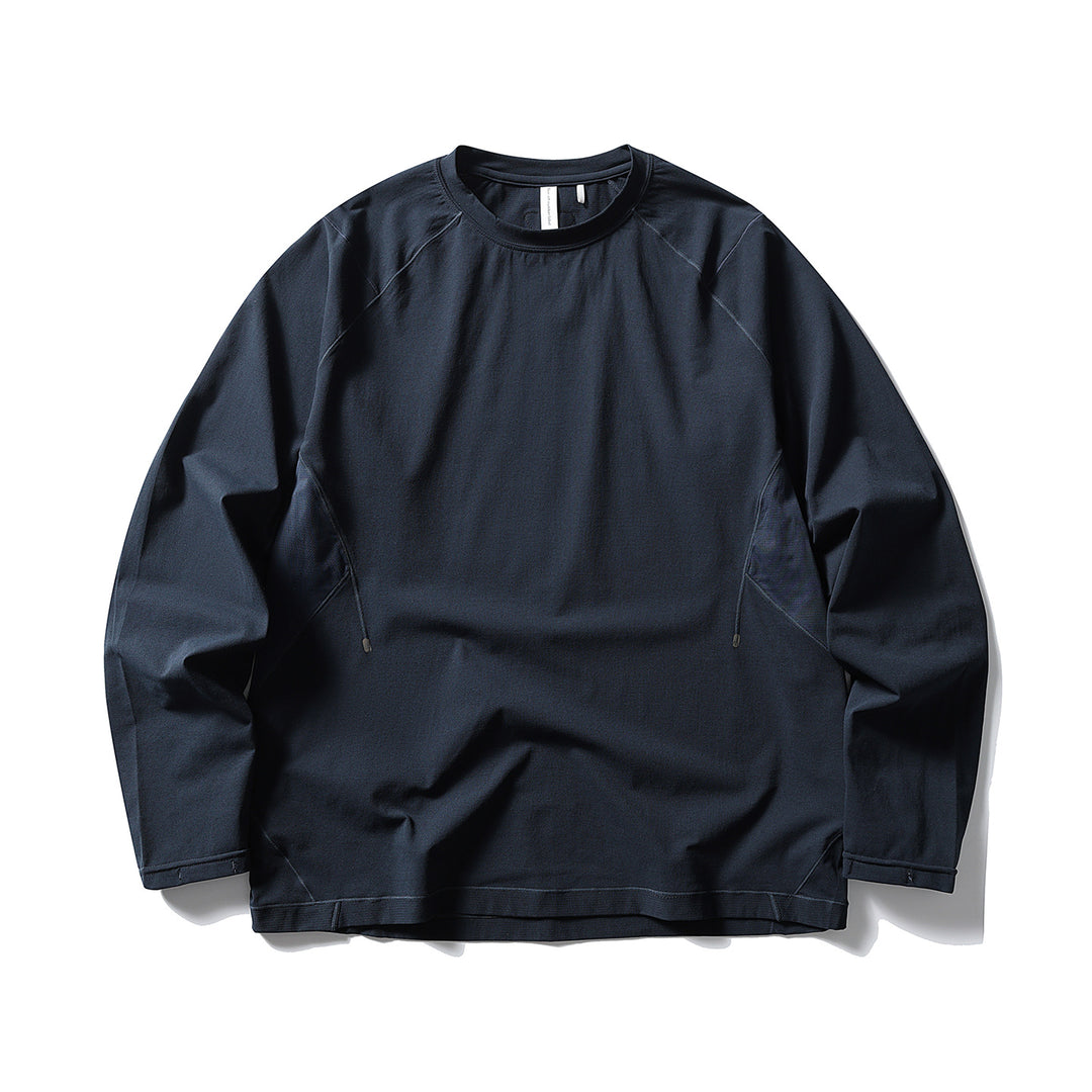 Unisex Technical Longsleeve Sweatshirt with raglan sleeves, mesh inserts and drawstring hem Amarae