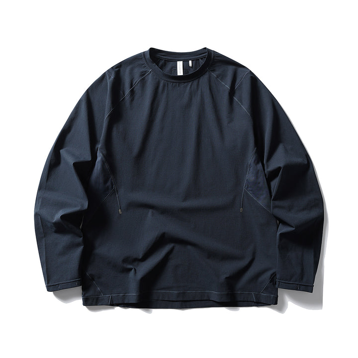 Unisex Technical Longsleeve Sweatshirt with raglan sleeves, mesh inserts and drawstring hem Amarae