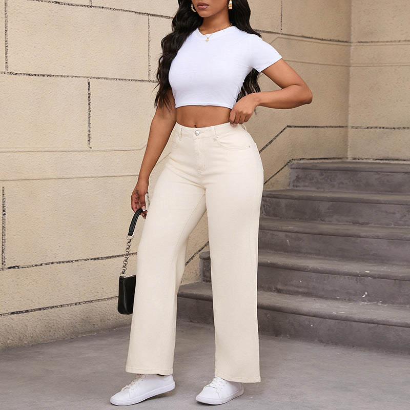 Wide leg high waist jeans for women Lune London