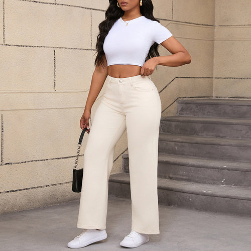 Wide leg high waist jeans for women Amarae