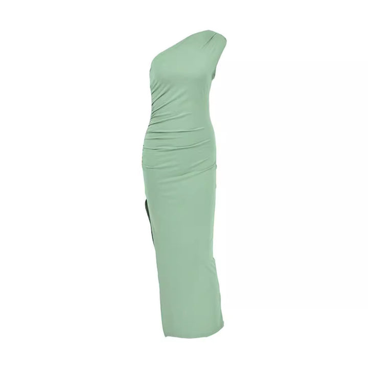 Robe enveloppante élégante pour femme avec design asymétrique et fente haute Chic & Stil
