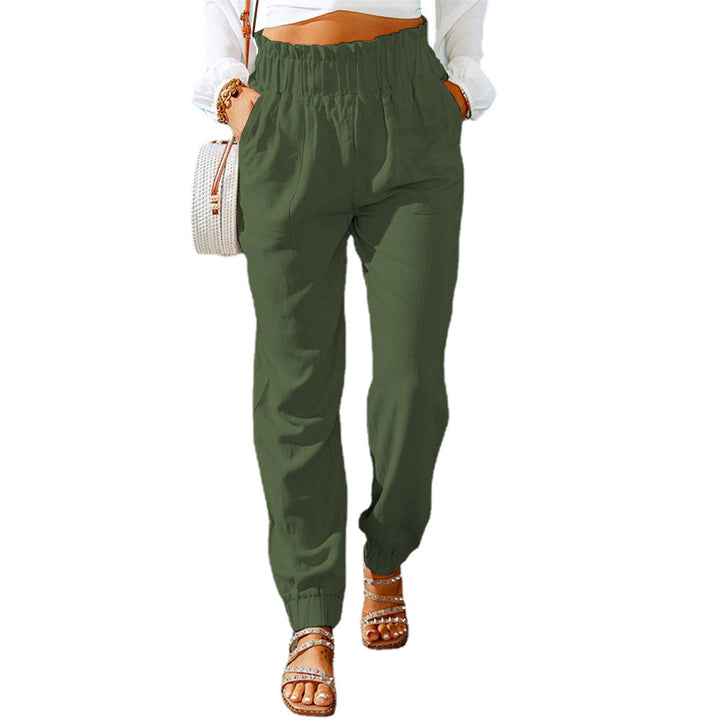 Comfortable and stylish summer pants for women with elastic waist and convenient pockets Lune London