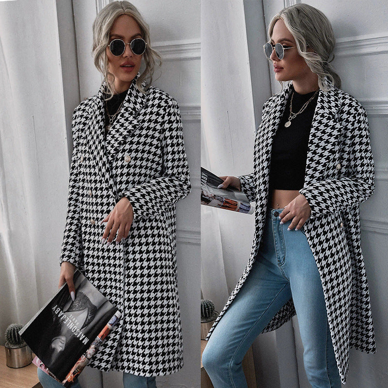 Oversized blazer for women in an exclusive houndstooth design Lune London
