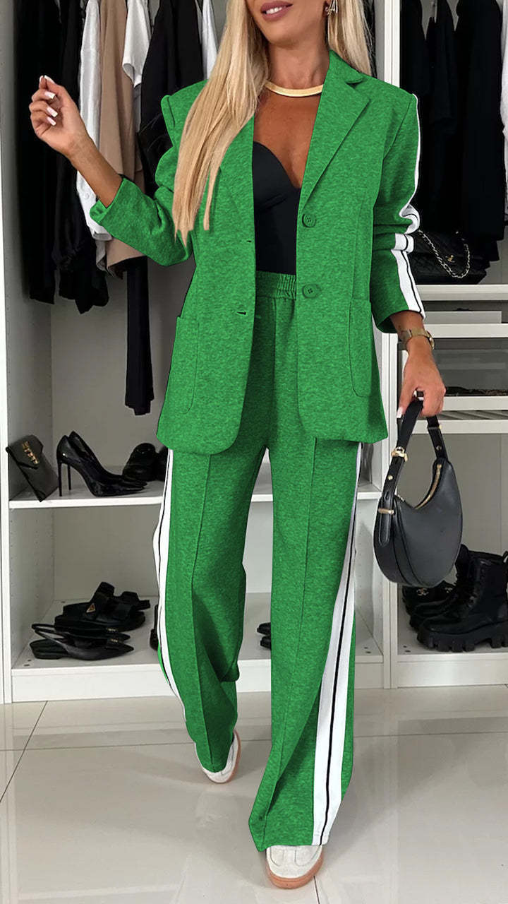 Stylish business suit set for women with wide pants and casual blazer Lune London