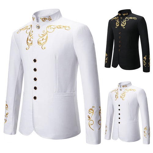Men's Blazer Elegant with a Superb Golden Embroidery Amarae