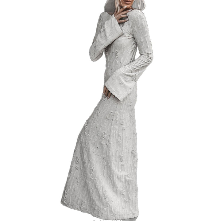 Elegant maxi dress for women with ruffled details and refined sleeves Lune London