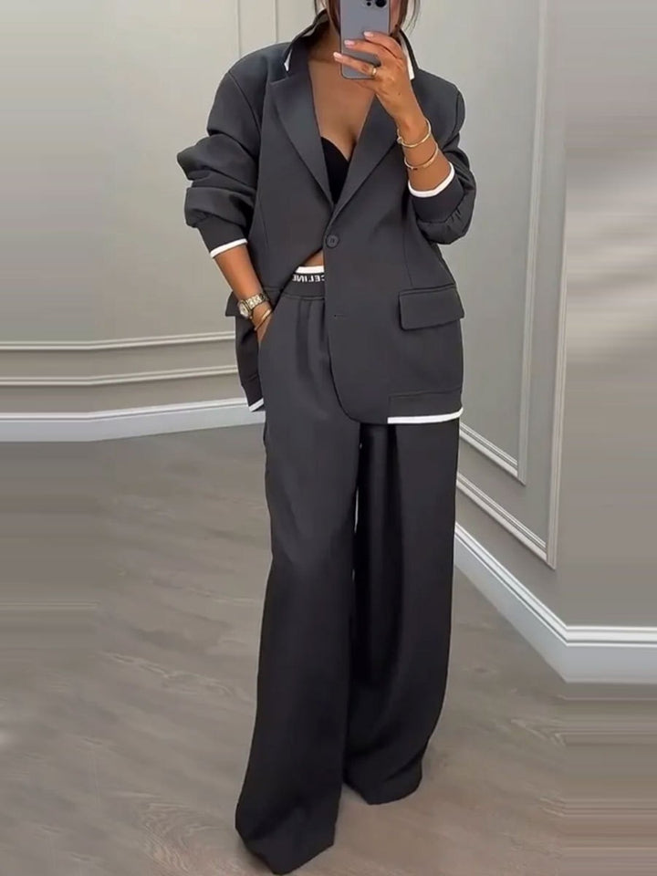 Ensemble de blazer oversized à la mode pour femmes avec pantalon de costume élégant Chic & Stil