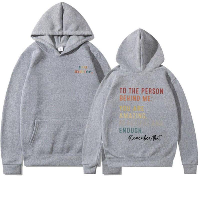 Women's hoodie with motivating lettering Lune London