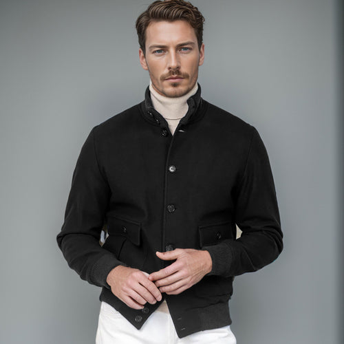 Fashionable wool jacket for men with warm inner lining Amarae